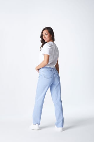 Blue Ripped Mom Jeans