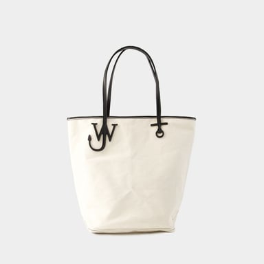 Draagtas Anchor Tall - J.W. Anderson - Canvas - Ivoor/Zwart