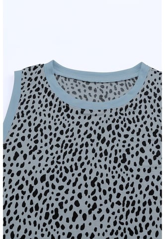Dames Tanktop met Luipaardprint in Grijs
