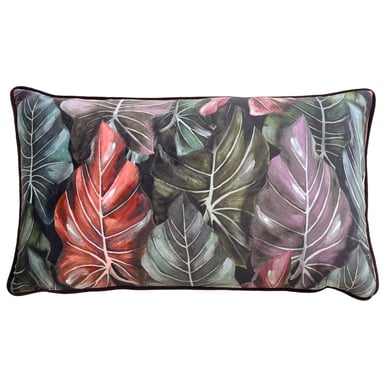 Wylder Tropics Mogori Leafage Gestreepte Velours Kussenhoes