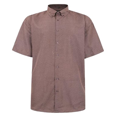 Men's Fitzgerald London Short Sleeve Shirt Plus Size with Trendy Sandy Circles Design