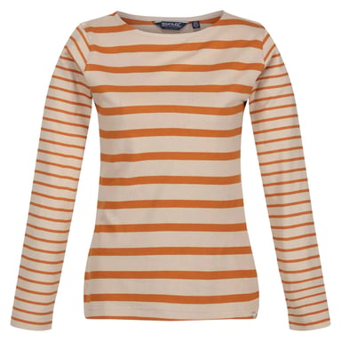 Regatta Dames/Dames Farida Gestreept T-shirt met lange mouwen (Moccasin Bruin/Koper)