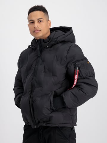 Alpha Industries Gewatteerde Hoodie Met Logo Zwart