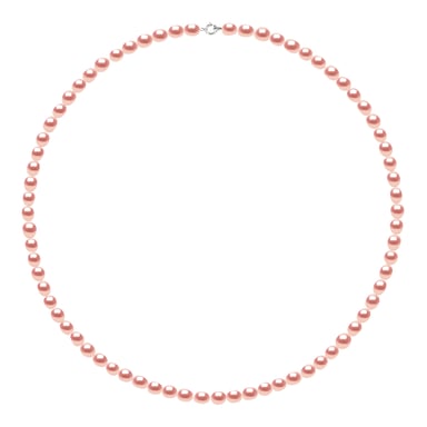 Rank ketting kralen Zoetwater 4-5mm Rice Grain Rozen Witte Goud 18 Karaat
