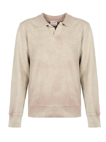 Guess blouse Polo Collar Mannen beige
