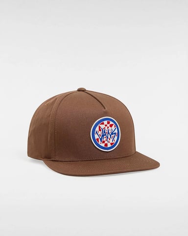 VANS Lopside Snapback Hoed in Koffie Likeur