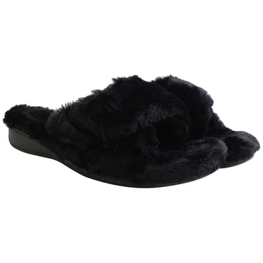 Vionic Indulge Relax Pluche Slippers Zwart