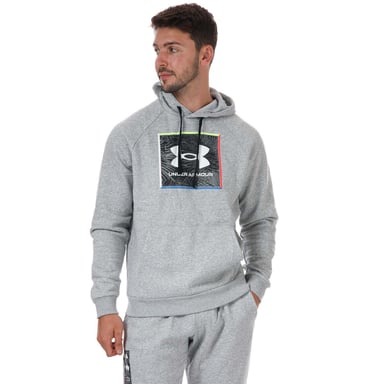 Heren Under Armour UA Rival Fleece Graphic Hoody in Grijs