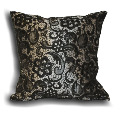 Riva Home Macramé Geborduurde Kant Vierkante Kussenhoes