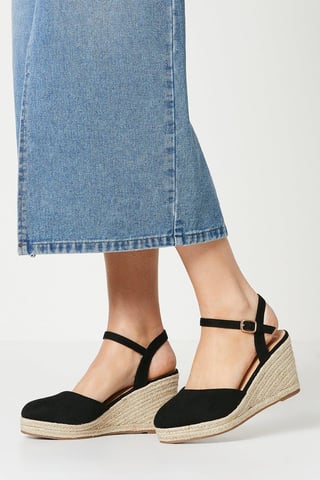 Wide Fit Rumor Closed Toe Wedges