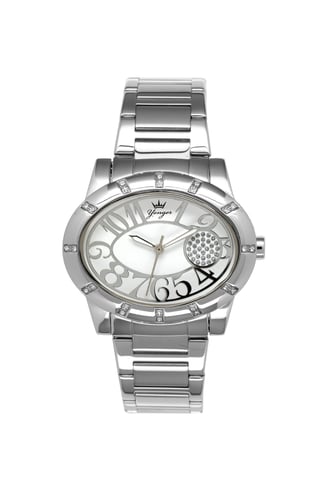 Yonger and Bresson: Silver Stainless Steel Watch