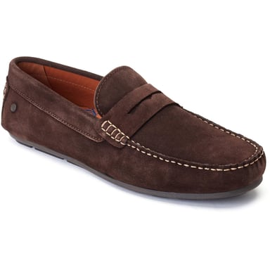 Base London Collins Leer Heren Donker Bruin Loafers