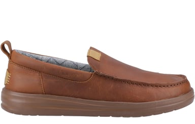 Hey Dude Wally Grip Moc Craft Leather Mens Shoes