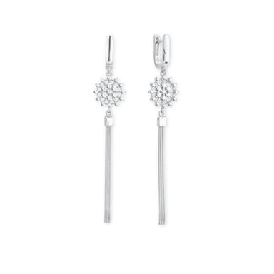 Amor Oorbellen voor dames, sterling zilver 925, zirkonia (synth.)