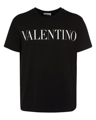 Valentino T-shirt van katoenjersey met zwarte logoprint