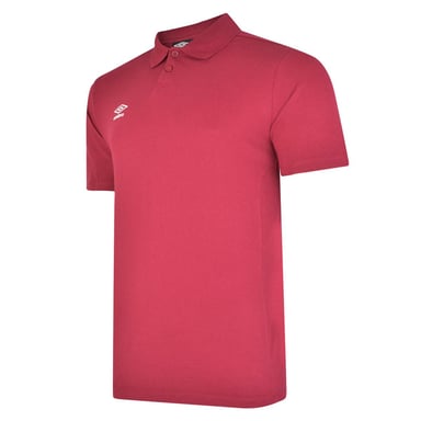 Umbro Jongens Essential Poloshirt (Nieuw Claret/Wit)