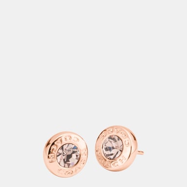 Open Circle Stone Stud Earring bag
