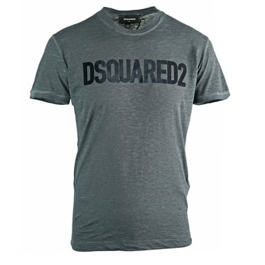Dsquared2 grijs fluwelen T-shirt met logo