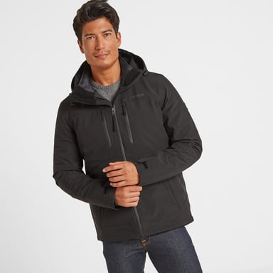 Denton Mens Waterproof 3-in-1 Jacket Black