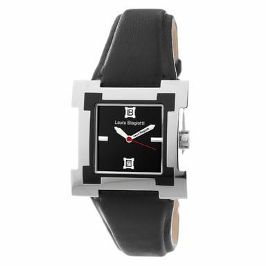 Laura Biagiotti Unisex Horloge Kwarts Zwart & Zilver