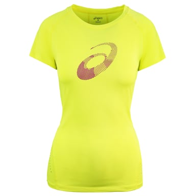Asics Motion Dry Dames Gele Top