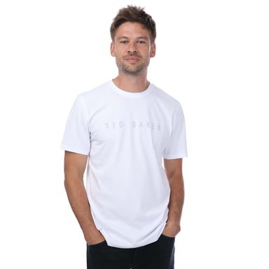 Heren Ted Baker Broni Merk-T-shirt in Wit