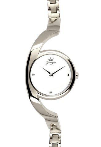 Yonger and Bresson Silver band with White Dial