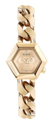 Philipp Plein The Hexagon Groumette Dames Horloge Goudkleurig PWWBA0323