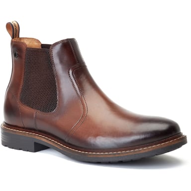 Base London Bloom Leren Herenlaarzen Burnt Brown