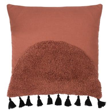 furn. Radian Halve Cirkel Ge tufted Katoenen Kussenhoes met Franje