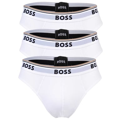 Men's Boss 3 Pack Briefs in .White 100