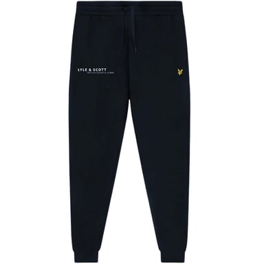Lyle & Scott marineblauwe joggingbroek met gecoordineerde print