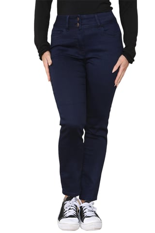 M&Co Womens Lift & Shape Slim Leg Jeans in Indigoblauw
