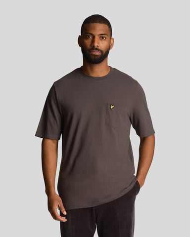 Lyle & Scott effen pique zak gunmetal T-shirt