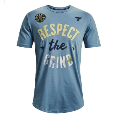Under Armour Project Rock The Grind Heren Blauw T-Shirt
