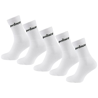 Prince Tennis 5-Pack Heren Witte Sokken