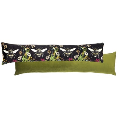 Wylder Midnight Garden Bee Digitally Printed Velvet Draught Excluder