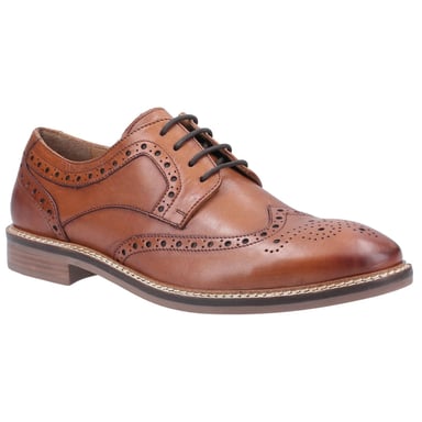 Hush Puppies Heren Bryson Leder Brogues (Tan)