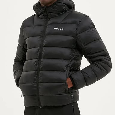 Nicce Skyline heren zwart gewatteerd jack