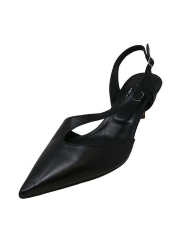 Agl Women's Slingback Pump Nero-Wood Ankle-High Snakeskin - 8M