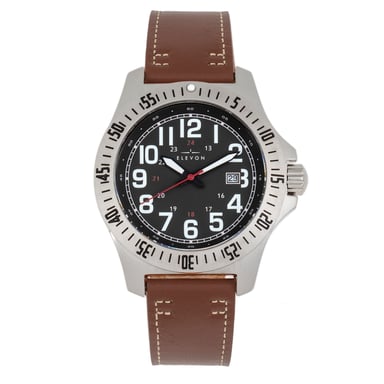 Elevon Aviator horloge met leren band en datum