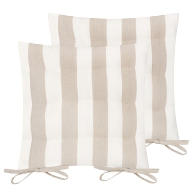 Yard Hayle Gestreepte Katoenen Zitkussens 2-Pack