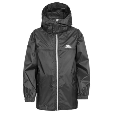 Trespass Kinderen/Kids Packup Jacket Waterdichte Packaway Jacket (Zwart)