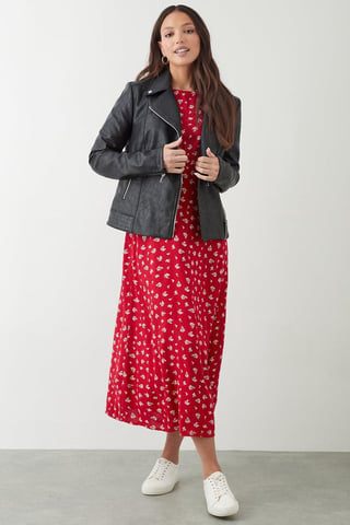 Tall Faux Leather Biker