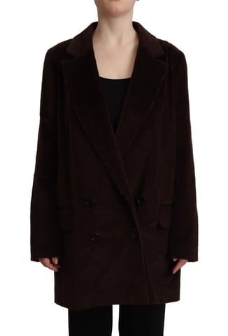 Lange dubbelgeknoopte trenchcoat met notched lapel van Dolce & Gabbana