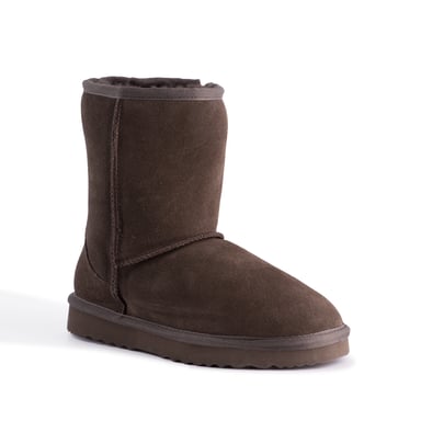 Aus Wooli "Bronte" Australia Mid Calf Zip, Chocolade