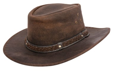Cowboy Aussie echte lederen Bush-hoed