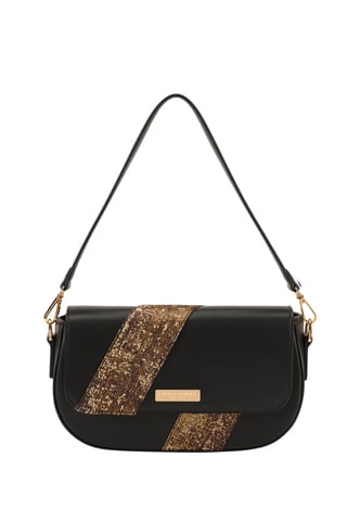 Laura Ashley zwart-gouden crossbodytas