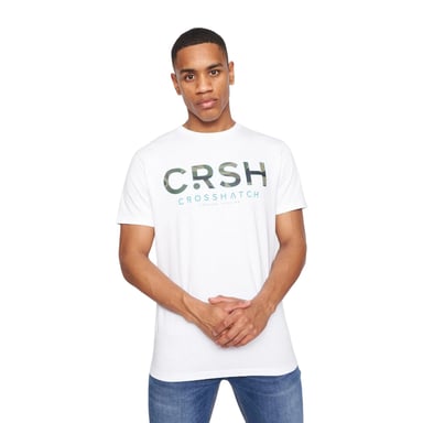 Crosshatch Heren Fratter T-Shirt (Wit)