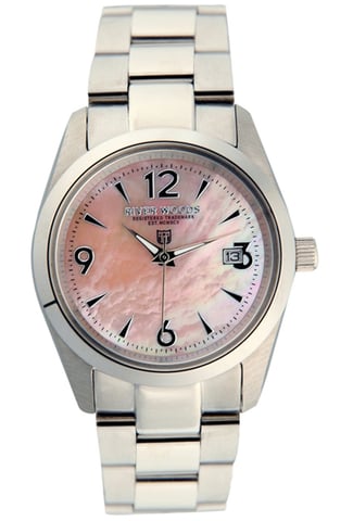 River Woods Womens Mother Of Pearl Watch